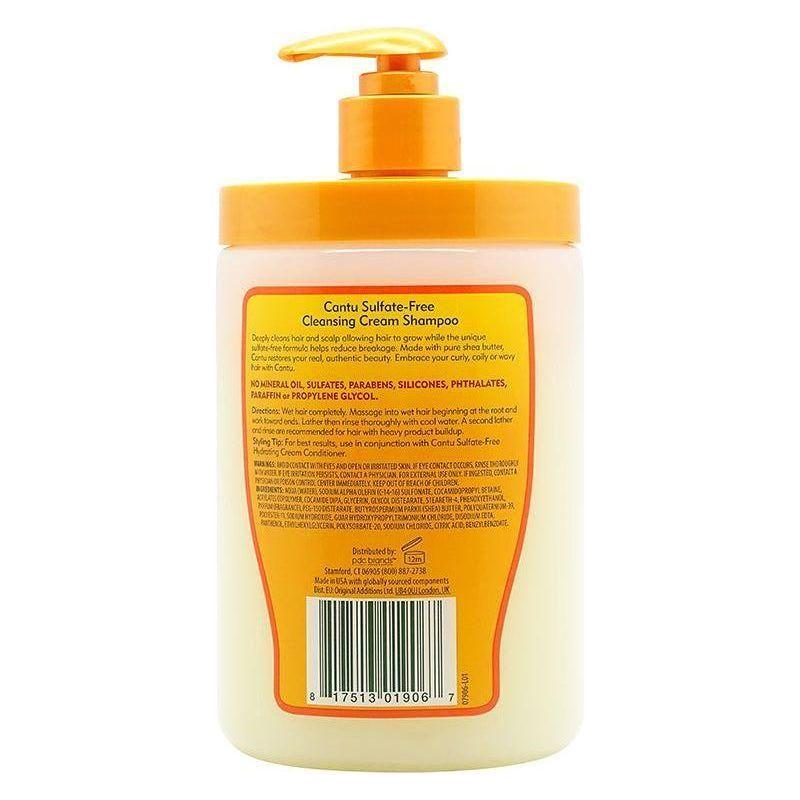 Cantu Health & Beauty Shampoing Crème Nettoyant Cantu au Beurre de Karité pour Cheveux Naturels 400 ml/709 ml