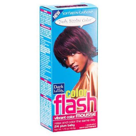Dark and Lovely Health & Beauty Dark & Lovely Color Plum Baby :24 Dark and Lovely Soft Sheen-Carson Color Flash Vibrant Color Mousse 1.76 oz