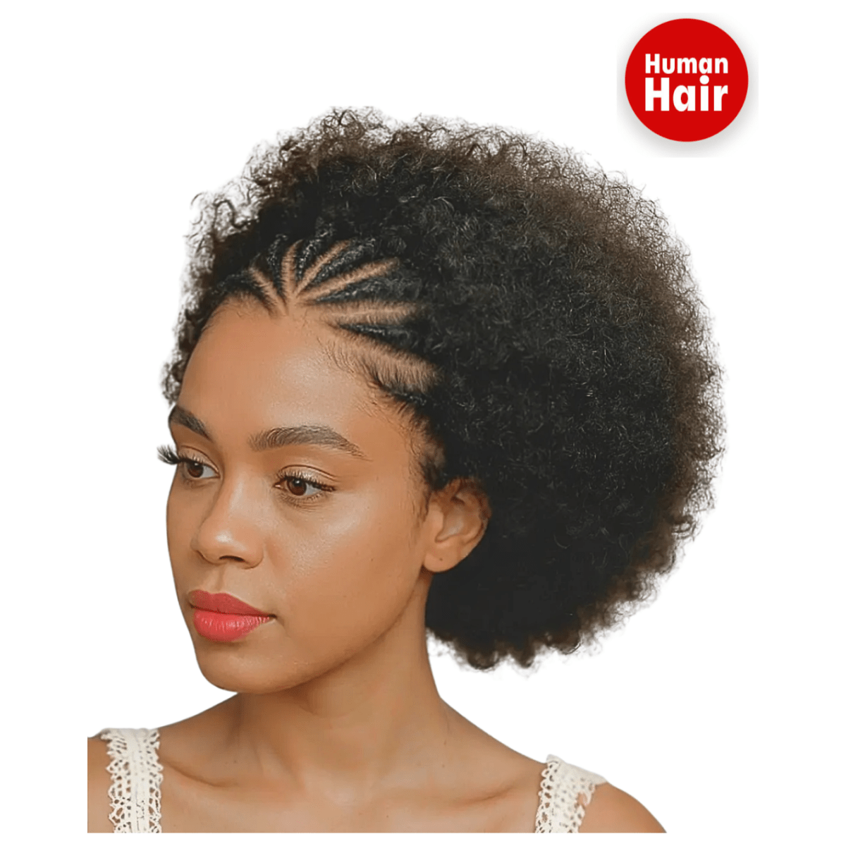 Dream Hair Health & Beauty 6" Dream Hair Human Hair 13x4 Braid Wig Natural Color