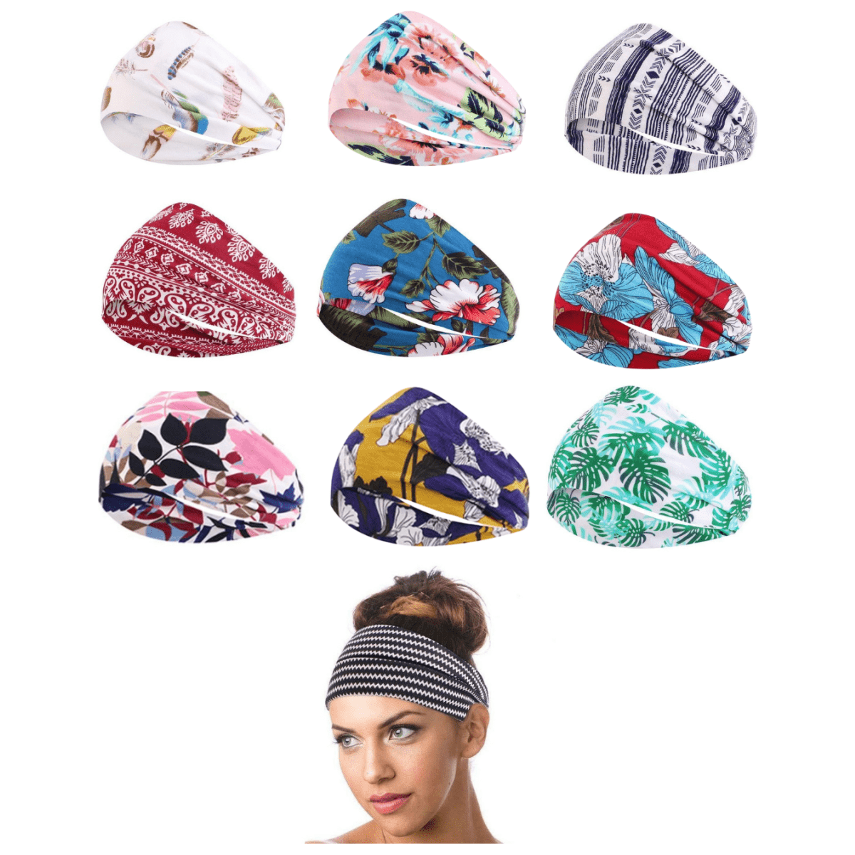 Dreamfix Health & Beauty Dreamfix Print Stirnband Erwachsene Feder