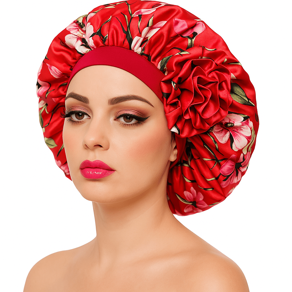 Dreamfix Health & Beauty Rot #Red Dreamfix 3D Blume Bonnet - Erwachsene