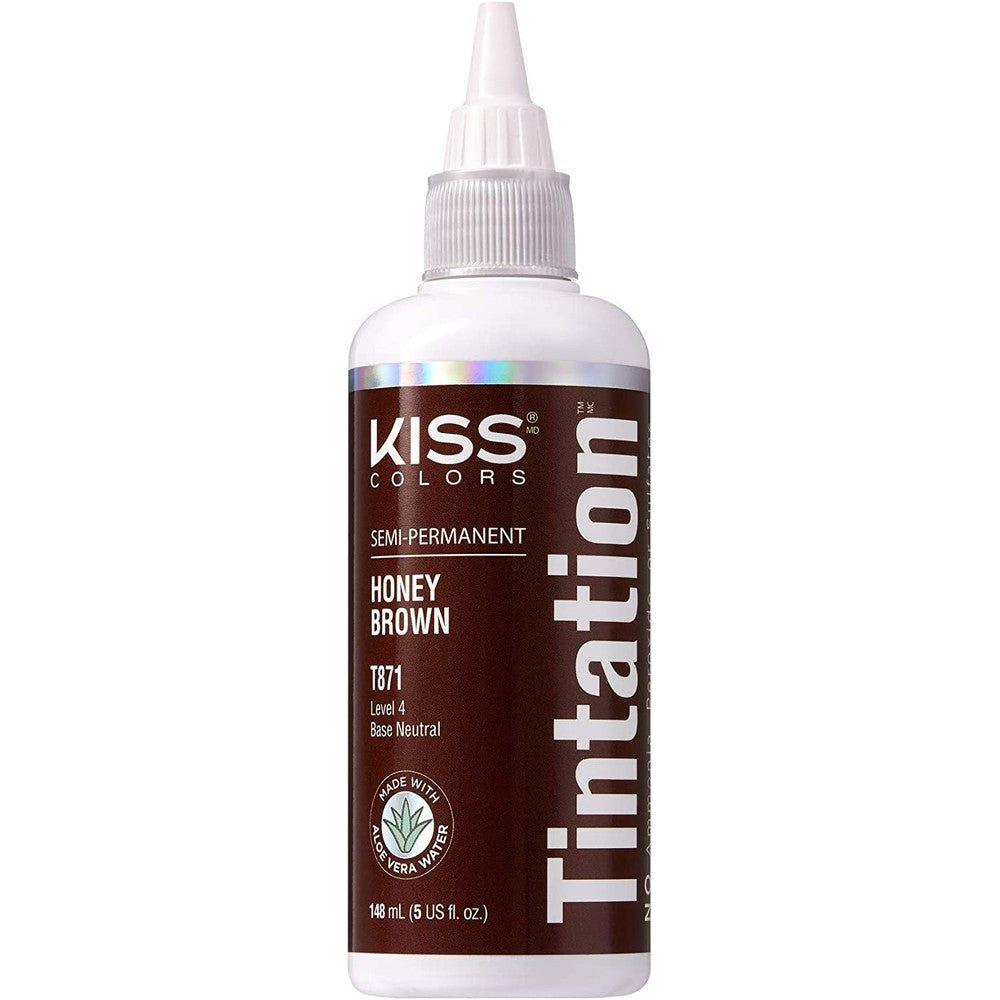 Kiss Health & Beauty Kiss Tintation Honey Brown Kiss Semi-Permanent Hair Color Tintation 148ml