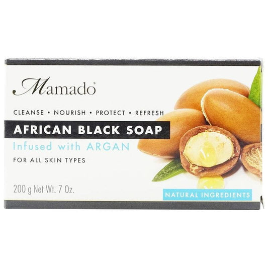 Mamado Mamado African Black Soap Infused with Argan 200g