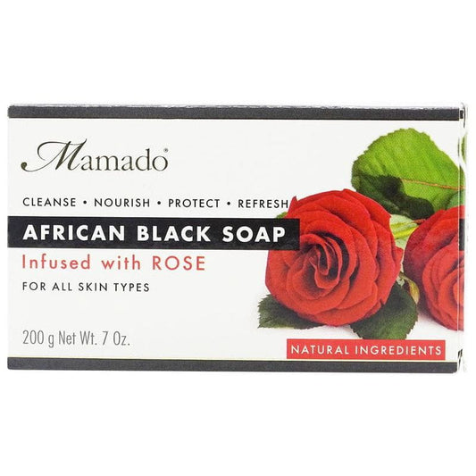 Mamado Mamado African Black Soap Infused with Rose 200g