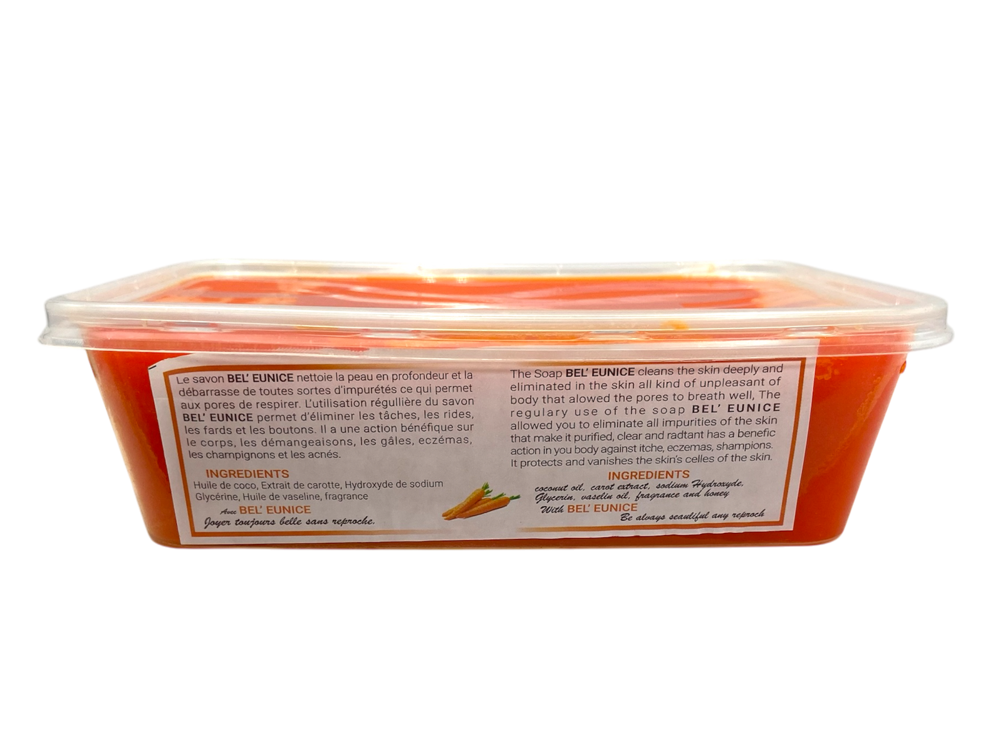SAVON BEL'EUNICE Health & Beauty Savon bel'Eunice carotte / Papaye 600g