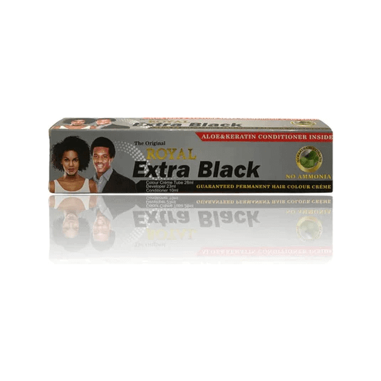 The Original Royal Health & Beauty The Original Royal Extra Black Permanent Hair Color Creme 28ml + Developer 23ml + Conditioner 10ml