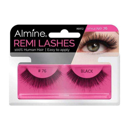 Almine Eyelashes (Style No.76) Black 100% Remi Human Hair