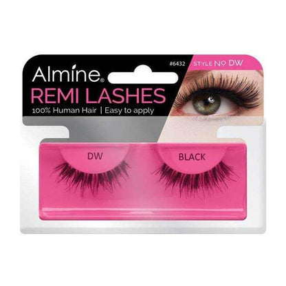 Almine Eyelashes (Style No.Dw) Black 100% Remi Human Hair