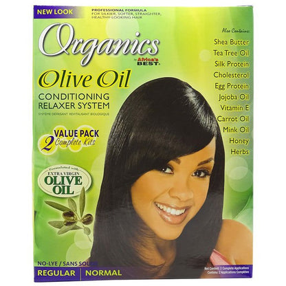 Africa's Best Organics Olive Oil Conditioning Relaxer System 2 Value Pack Regular | gtworld.be 