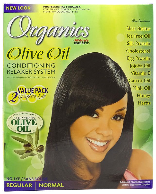 Africa's Best Organics Olive Oil Conditioning Relaxer System 2 Value Pack Regular | gtworld.be 