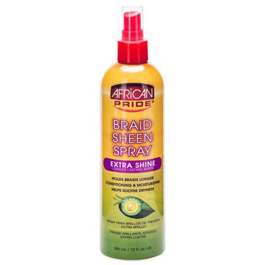 African Pride Braid Sheen Spray Extra Shine 355ml | gtworld.be 