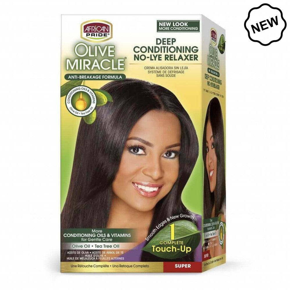 African Pride Olive Miracle Deep Conditioning No-Lye Relaxer Super 1 Touch-Up Kit | gtworld.be 