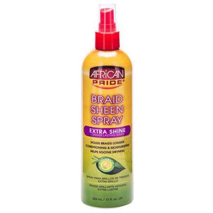 African Pride Braid Sheen Spray Extra Shine 355ml - Gtworld.de