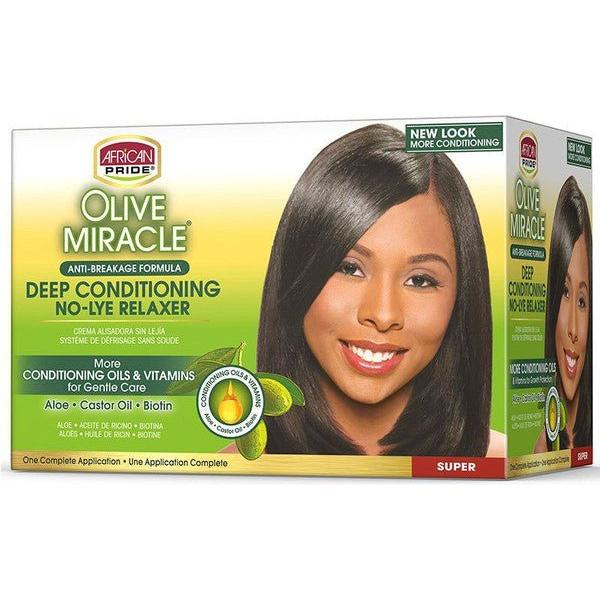 African Pride Olive Miracle Anti Breakage Deep Conditioning No Lye Relaxer Super - Gtworld.de