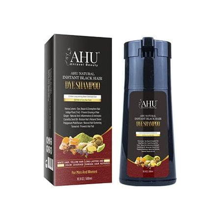 AHU Health & Beauty AHU Natural Instant Black Hair Dye Shampoo 500ml