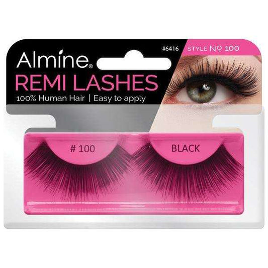 Almine Eyelashes (Style No.100) Black 100% Remi Human Hair | gtworld.be 