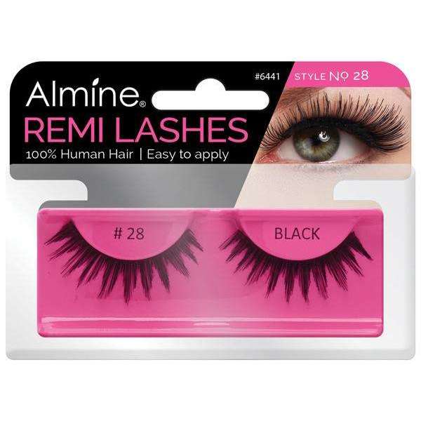 Almine Eyelashes (Style No.28) Black 100% Remi Human Hair | gtworld.be 
