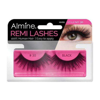 Almine Almine Eyelashes (Style No.30) Black 100% Remi Human Hair