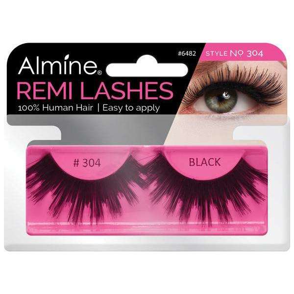 Almine Eyelashes (Style No. 304) Black 100% Remi Human Hair | gtworld.be 
