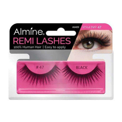 Almine Almine Eyelashes (Style No.47) Black 100% Remi Human Hair