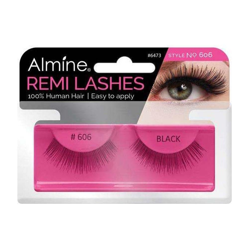 Almine Almine Eyelashes (Style No.600) Black 100% Remi Human Hair