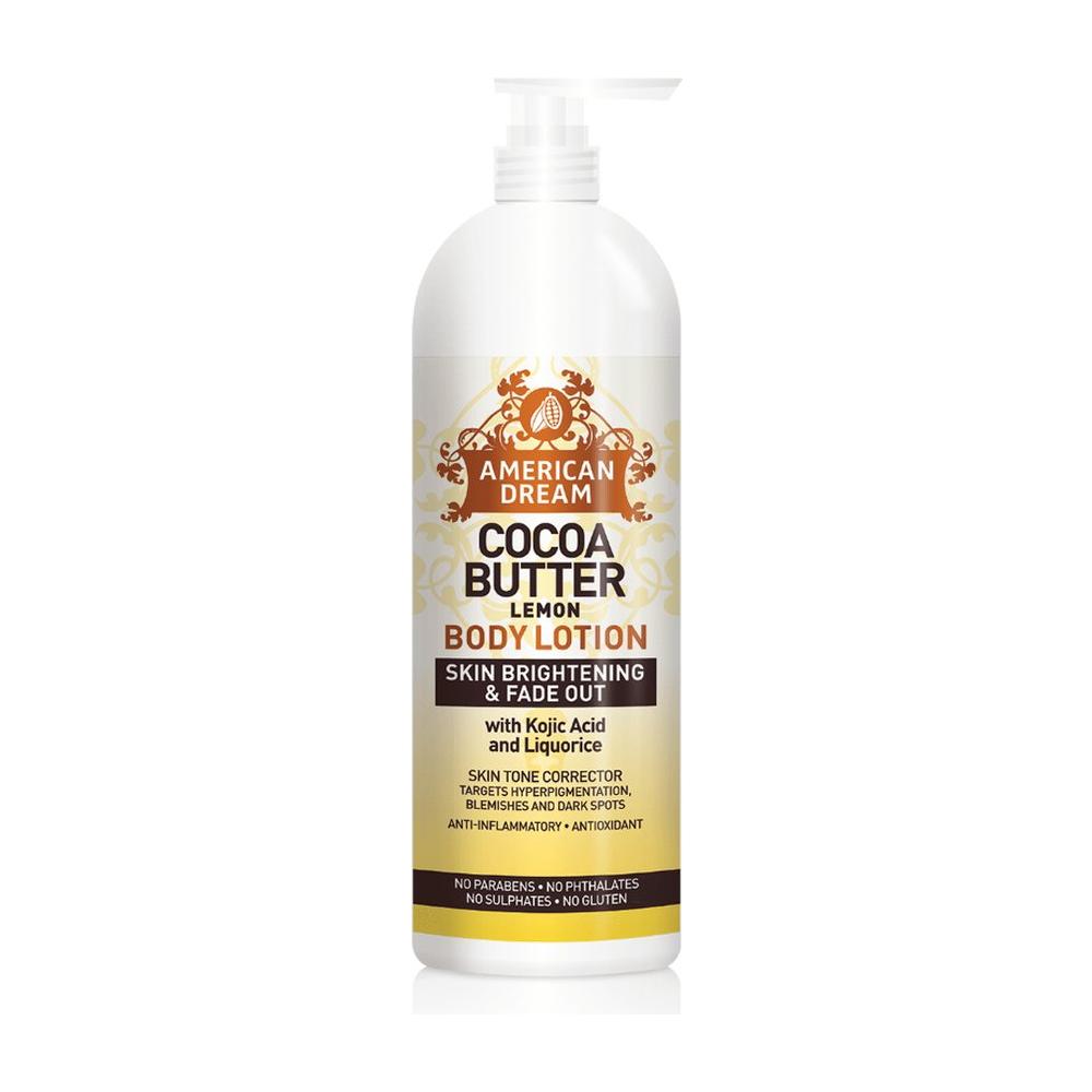 American Dream Health & Beauty American Dream Cocoa Butter Lemon With Kojic Acid & Liquorice Lotion 16 Oz