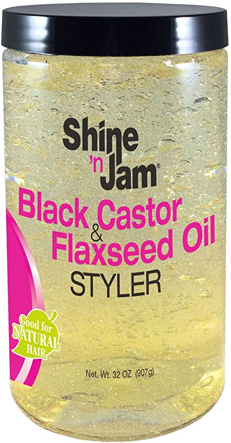 Shine-n-Jam Black Castor & Flaxseed Oil Gel 946ml | gtworld.be 
