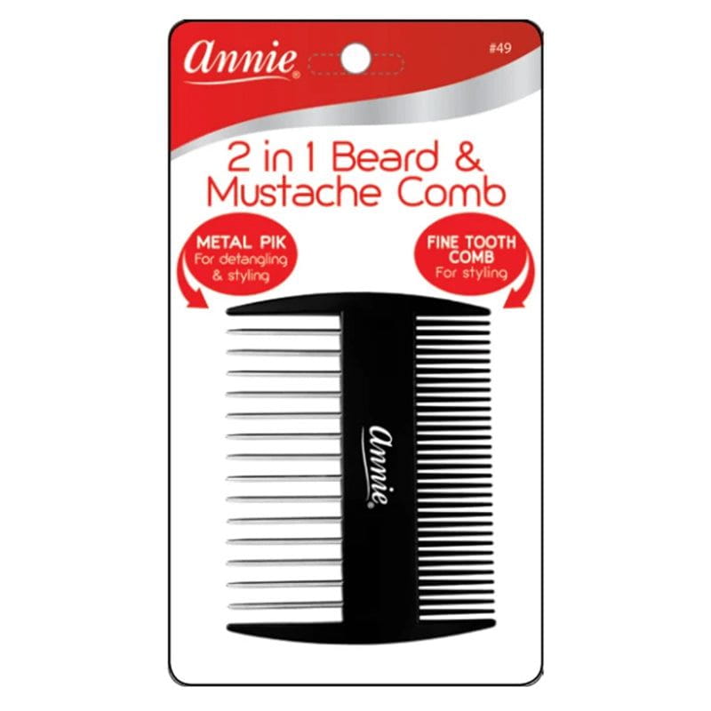 Annie 2 in 1 Beard & Mustache Comb | gtworld.be 