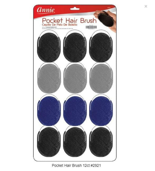 Annie Pocket Hair Brush 12Ct Asst. Color #2921 | gtworld.be 