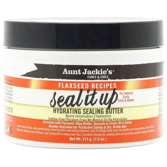 Aunt Jackie's Health & Beauty Aunt Jackie's Curls & Coils Flaaxseed Recipes Seal It Up Hydrating Sealing Butter 213g