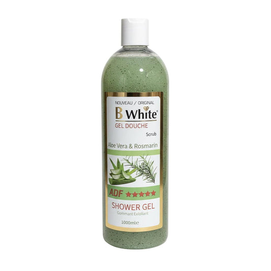 B White Health & Beauty B WHITE GEL DOUCHE Aloe Vera & Rosemarin Shower Gel Scrub 1000ml