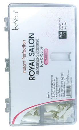 BeYou Nails 25011 White Royal Salon 500 Tips Size 0-9 | gtworld.be 