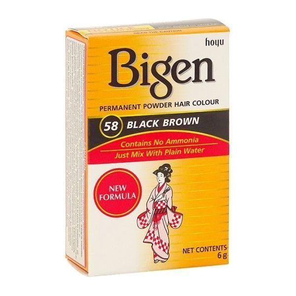 Bigen Health & Beauty Bigen #58 Black Brown Bigen Permanent Powder Hair Colour 6g