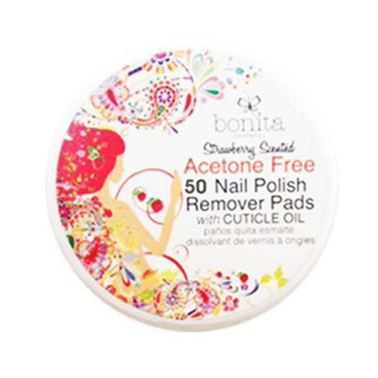 Bonita Bonita Nail Polish Remover 50 Pads Strawberry Scented