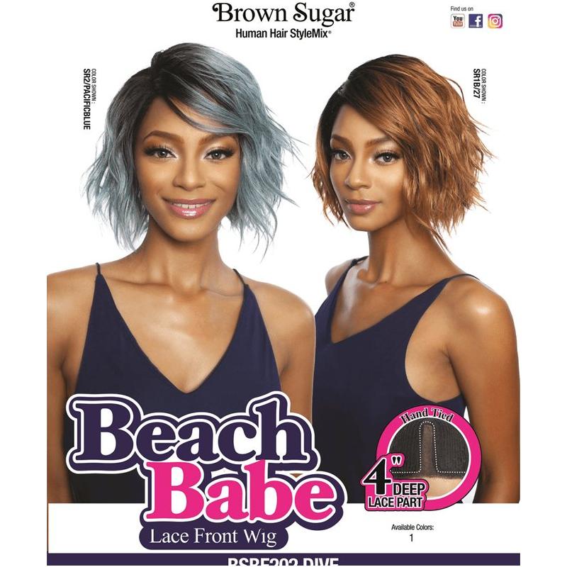 Brown Sugar Beach Babe Lace Front Wig Blended Human Hair Dive - Gtworld.de