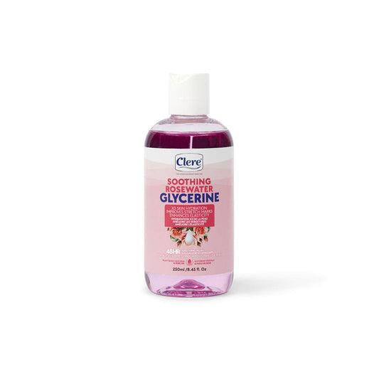 Clere Health & Beauty Clere - Eau de rose apaisante à la glycérine 250 ml