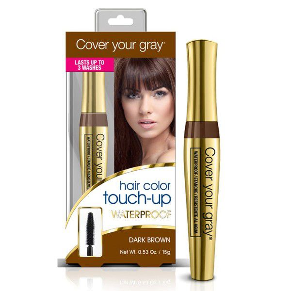 Cover your gray CYG Waterproof Brush-In Dark Brown Cover Your Gray Hair Color Touch-Up Waterproof Brush-In 15g