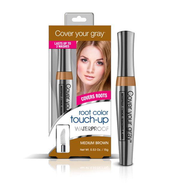 Cover your gray CYG Waterproof Root Touch-up Medium Brown Cover Your Gray Root Color Touch-Up Waterproof 15g
