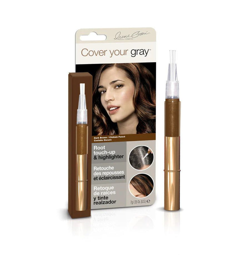 Cover your gray IG Cover Your Gray Root touch-up and Highlighter Dark Brown Irene Gari Cover Your Gray Root Touch-Up and Highlighter 7g