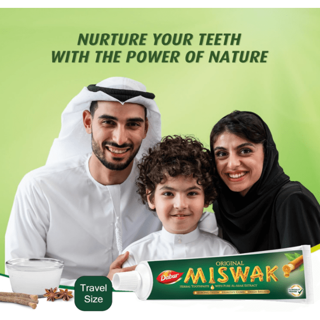 Dabur Amla Health & Beauty Dabur Miswak Herbal Whitening Toothpaste - 100g for Strong Teeth & Brighter Smiles