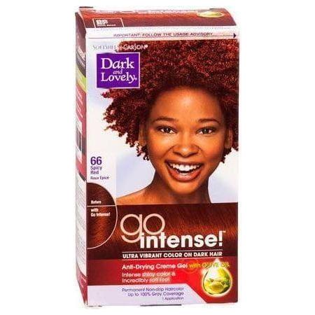 Dark and Lovely Health & Beauty 66 Spice Red Dark and Lovely Soft Sheen-Carson Go Intense Ultra Vibrant Color On Dark Hair