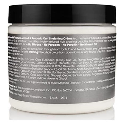 Design Essentials Almond & Avocado Curl Stretching Creme 16oz - Gtworld.de