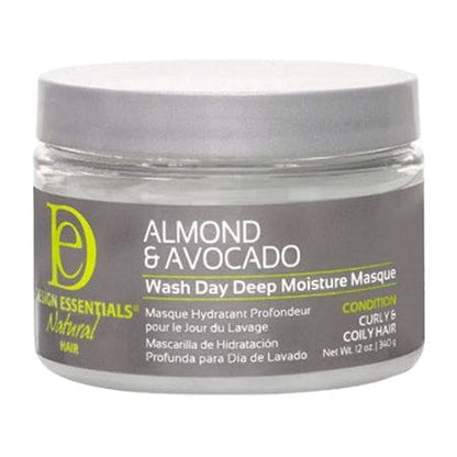 Design Essentials Natural Almond & Avocado Wash Day Deep Moisture Masque 12oz | gtworld.be 