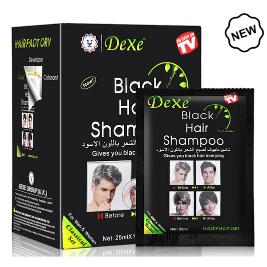 Dexe Black Hair Shampoo Classic 25ml*10 Sachets | gtworld.be 