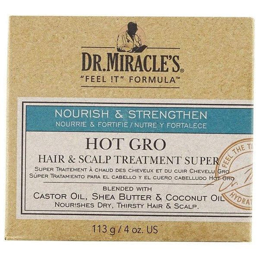 Dr. Miracle's Health & Beauty Dr. Miracle's Hot Gro Hair and Scalp Treatment Super 113g