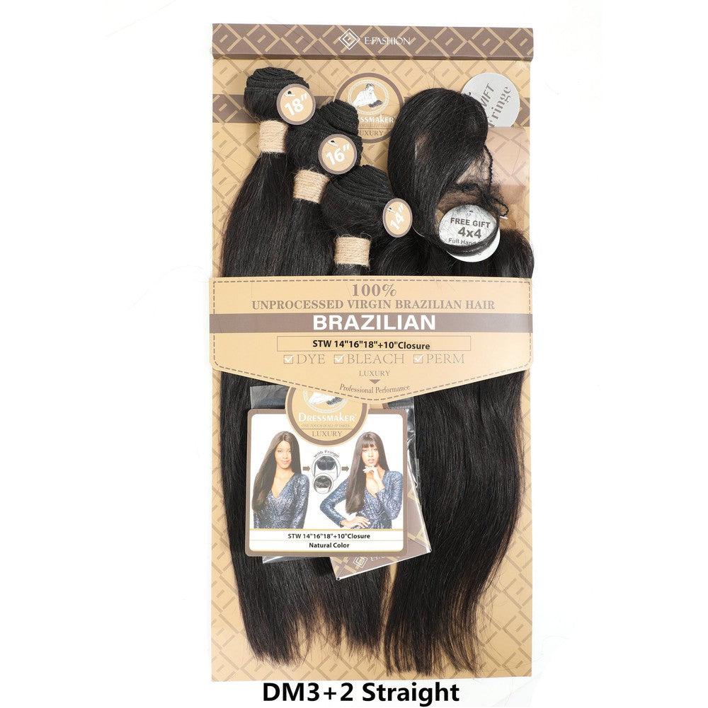 Dream Hair 100% Natural Brazilian Hair Top Tressen Natural Color #1 | gtworld.be 