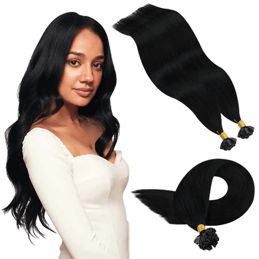 Extensions with Keratin U-Bondings 20"/50cm Human Hair, De vrais cheveux  Strähnen | gtworld.be 