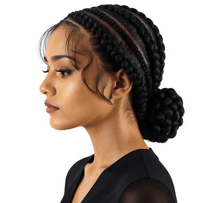Dream Hair Health & Beauty Dream hair French Braids Human Hair Wig: Natural Color (400g)