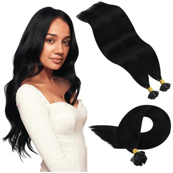 Dream Hair Health & Beauty Extensions with Keratin U-Bondings 20"/50cm Human Hair, Real Hair Strands