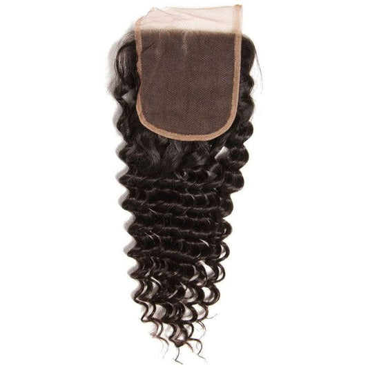 Dream Hair Health & Beauty Natural Brazilian Hand Made Closure 4x4 Deep Wave 20" 100g Color: Natural